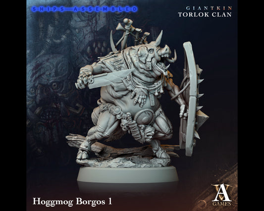 Hoggmog Borgos 1 - Giant Kin, Torlock Clan- Highly Detailed Resin 8k 3D Printed Miniature