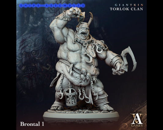 Brontal 1 - Giant Kin, Torlock Clan- Highly Detailed Resin 8k 3D Printed Miniature