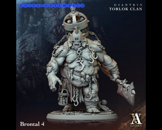 Brontal 4 - Giant Kin, Torlock Clan- Highly Detailed Resin 8k 3D Printed Miniature
