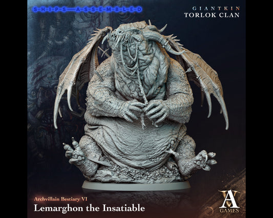 Lemarghon the Insatiable - Giant Kin, Torlock Clan- Highly Detailed Resin 8k 3D Printed Miniature