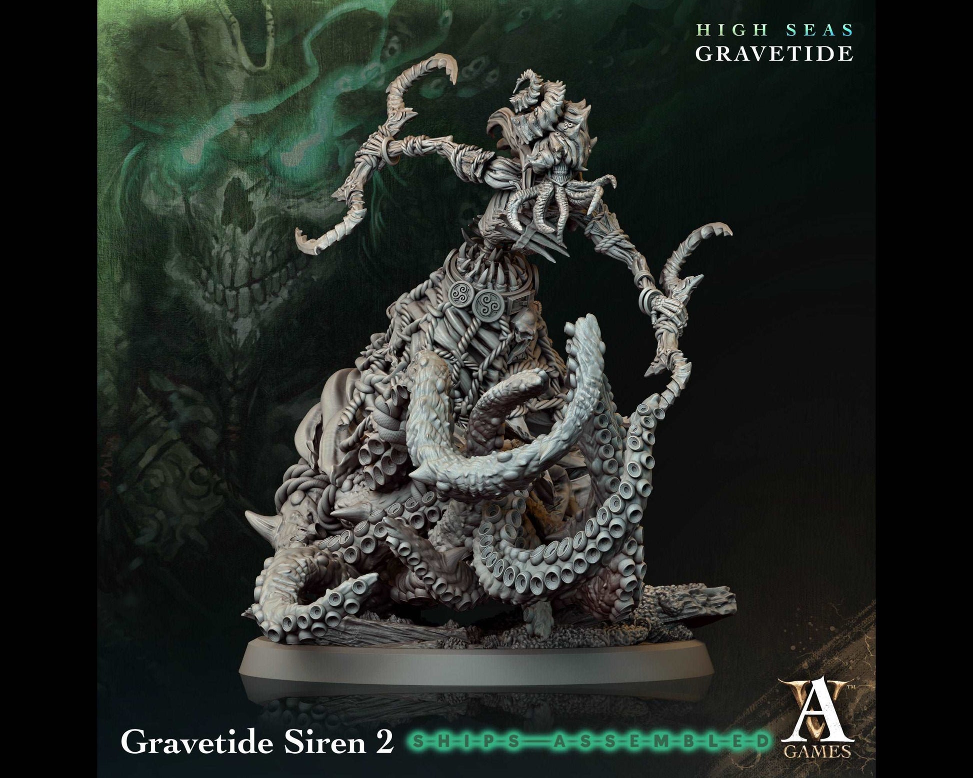 Siren 2 - High Seas: Gravetide- Highly Detailed Resin 8k 3D Printed Miniature