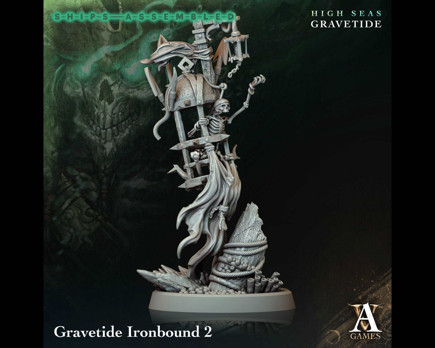 Ironbound 2 - High Seas: Gravetide- Highly Detailed Resin 8k 3D Printed Miniature