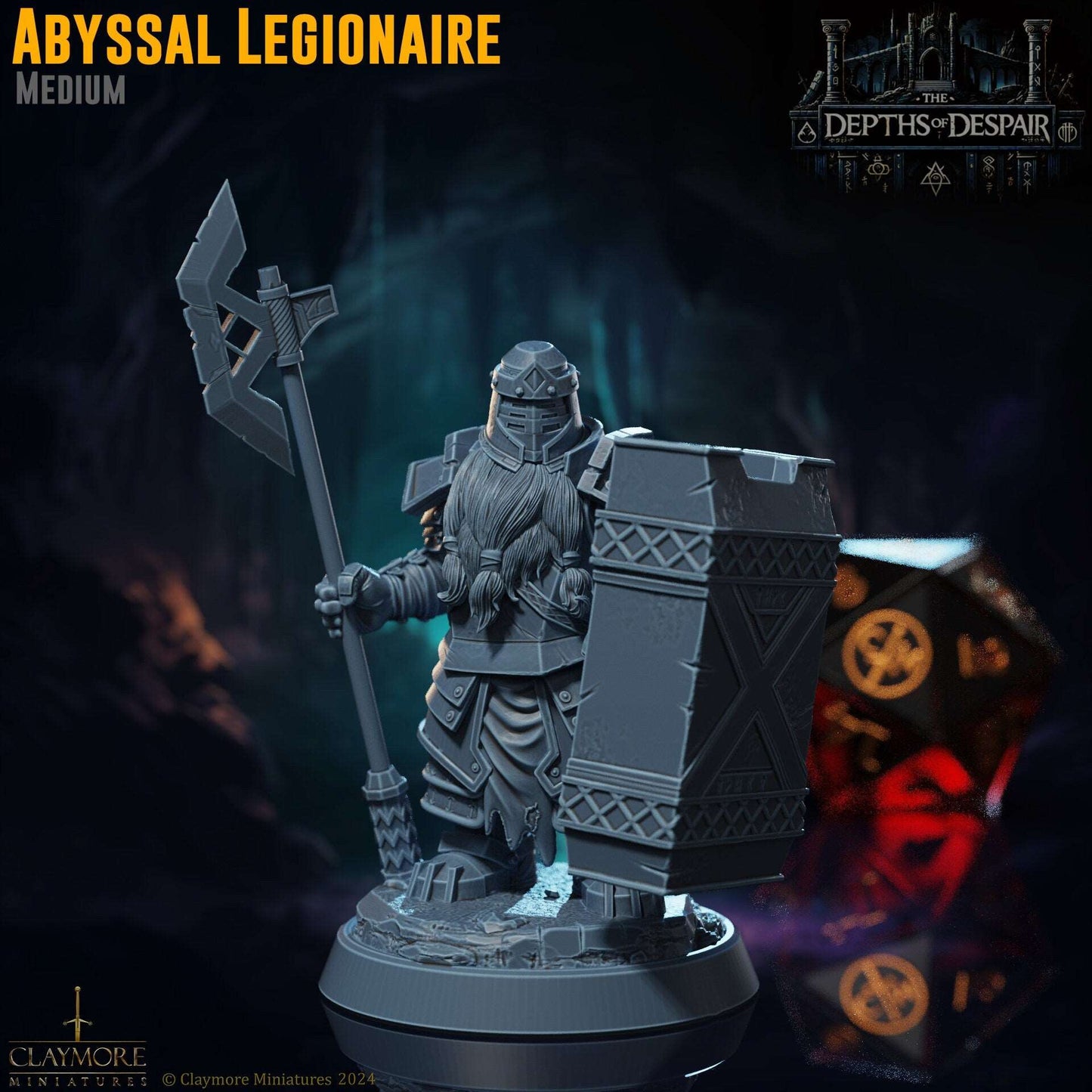 Abyss Legionnaire - Depths of Despair - Highly Detailed Resin 8k 3D Printed Miniature