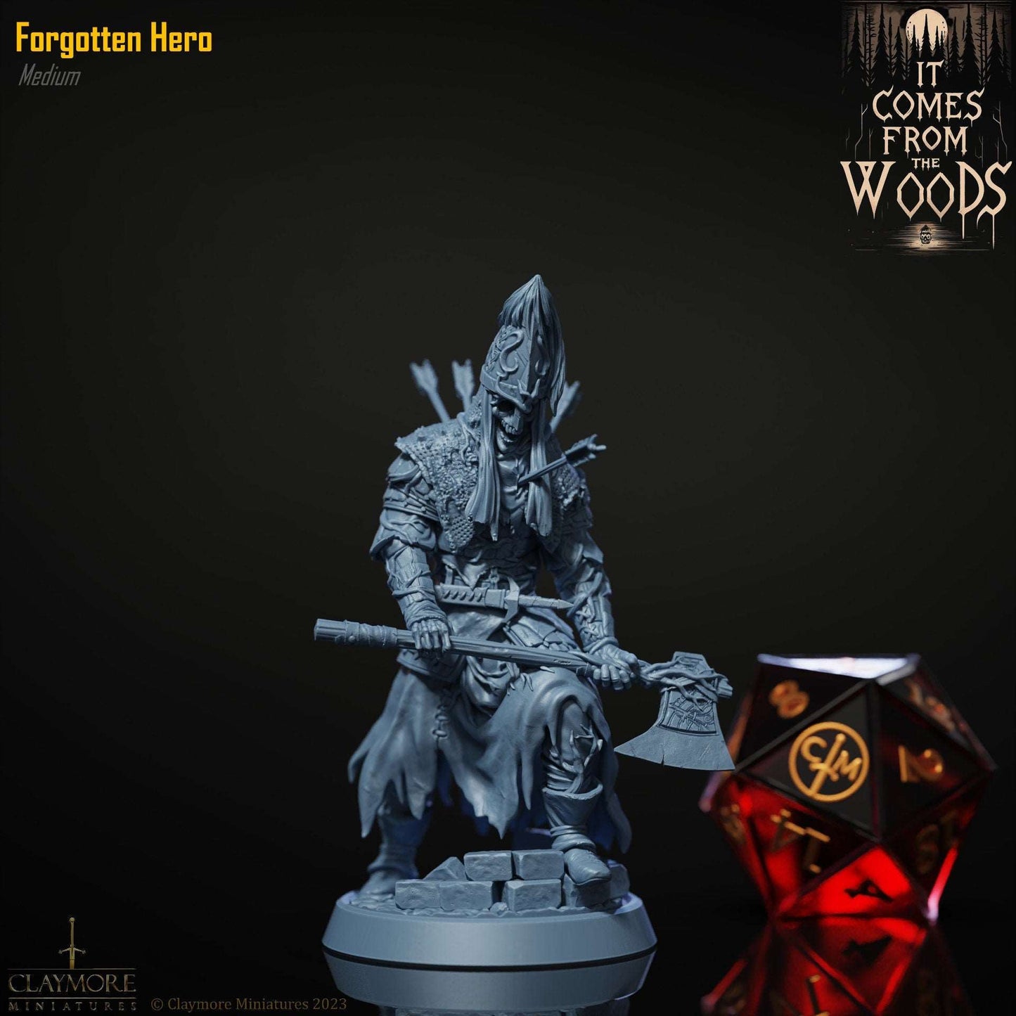 Forgotten Hero - It Comes From The Woods - Highly Detailed Resin 8k 3D Printed Miniature