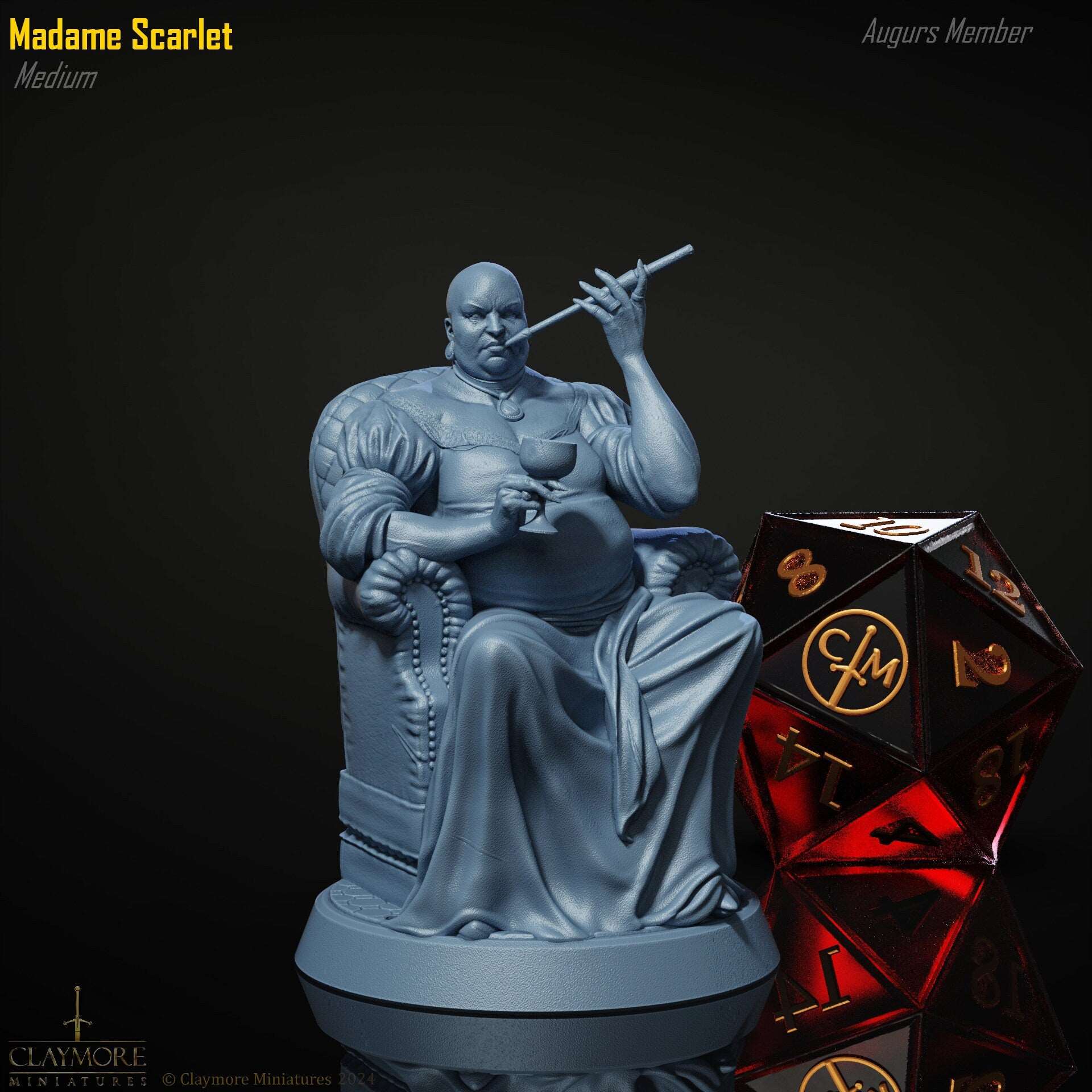 Madam Scarlet - Elf Rogue - Heist at Dragon's Keep - Highly Detailed Resin 8k 3D Printed Miniature