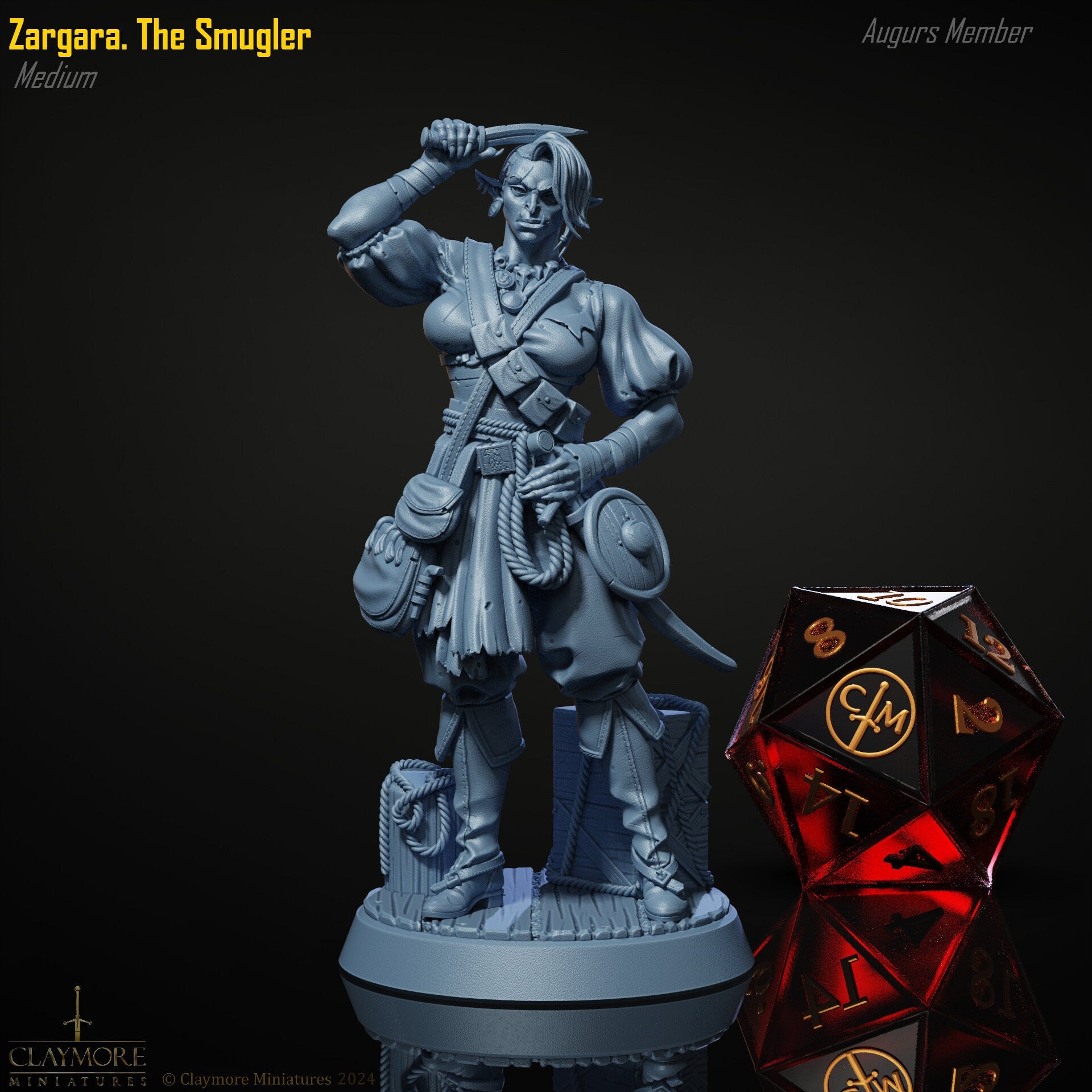 Zargara, The Smuggler - Heist at Dragon's Keep - Highly Detailed Resin 8k 3D Printed Miniature