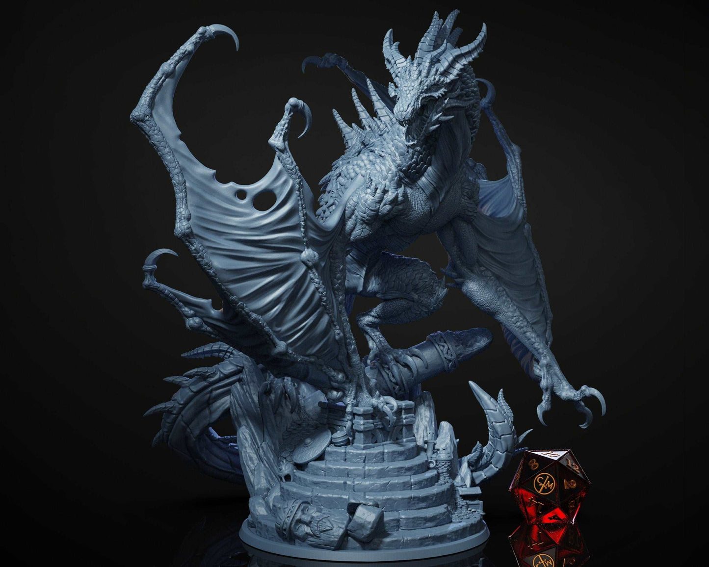 Emberax, The Royal Wyvern - Heist at Dragon's Keep - Highly Detailed Resin 8k 3D Printed Miniature