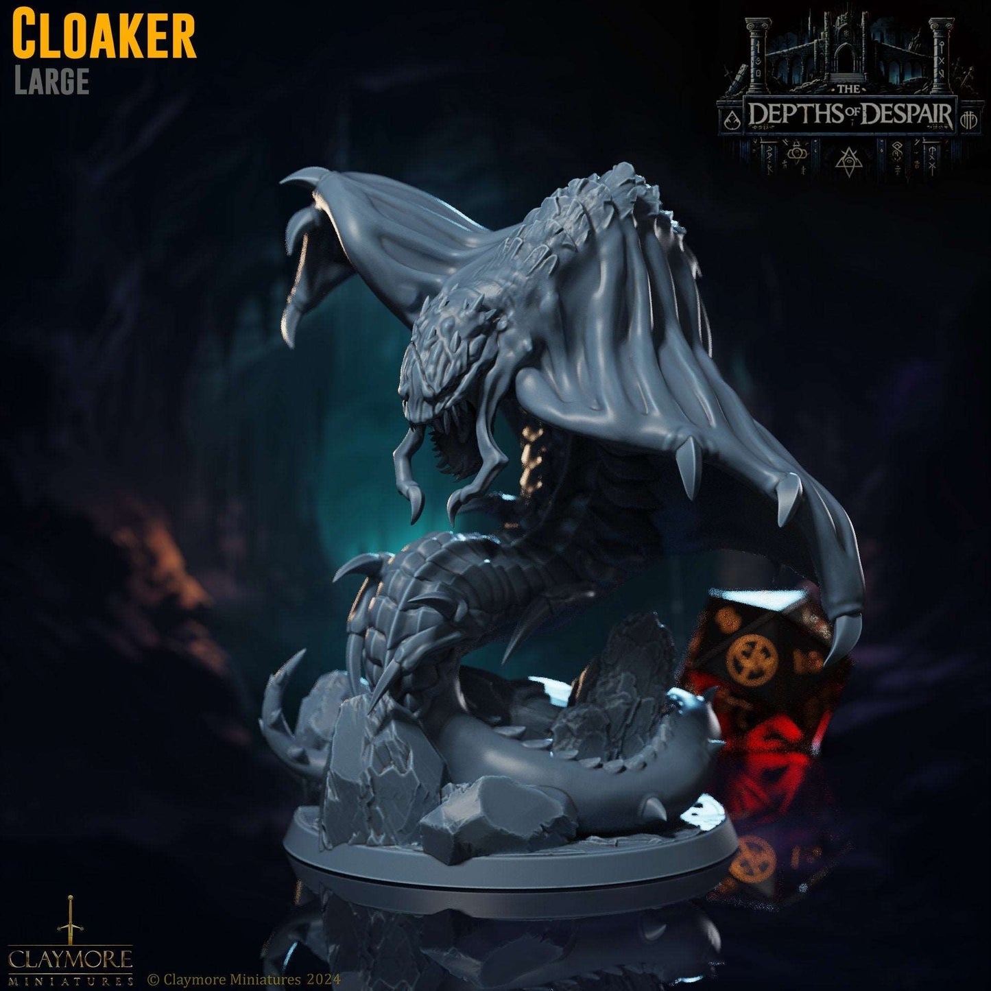 Cloaker - Depths of Despair - Highly Detailed Resin 8k 3D Printed Miniature