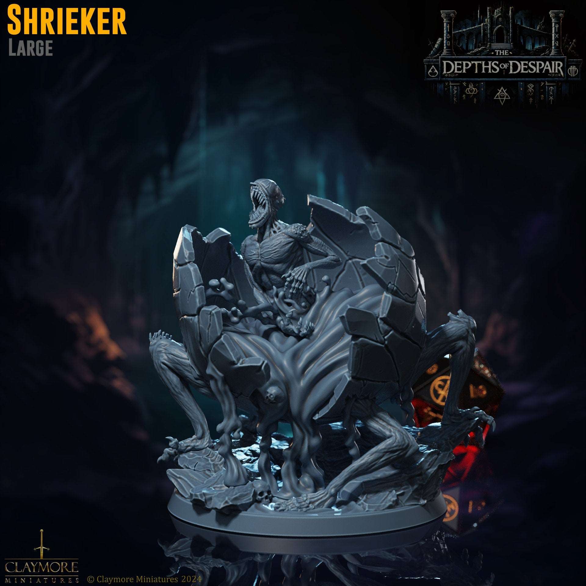 Shrieker - Depths of Despair - Highly Detailed Resin 8k 3D Printed Miniature