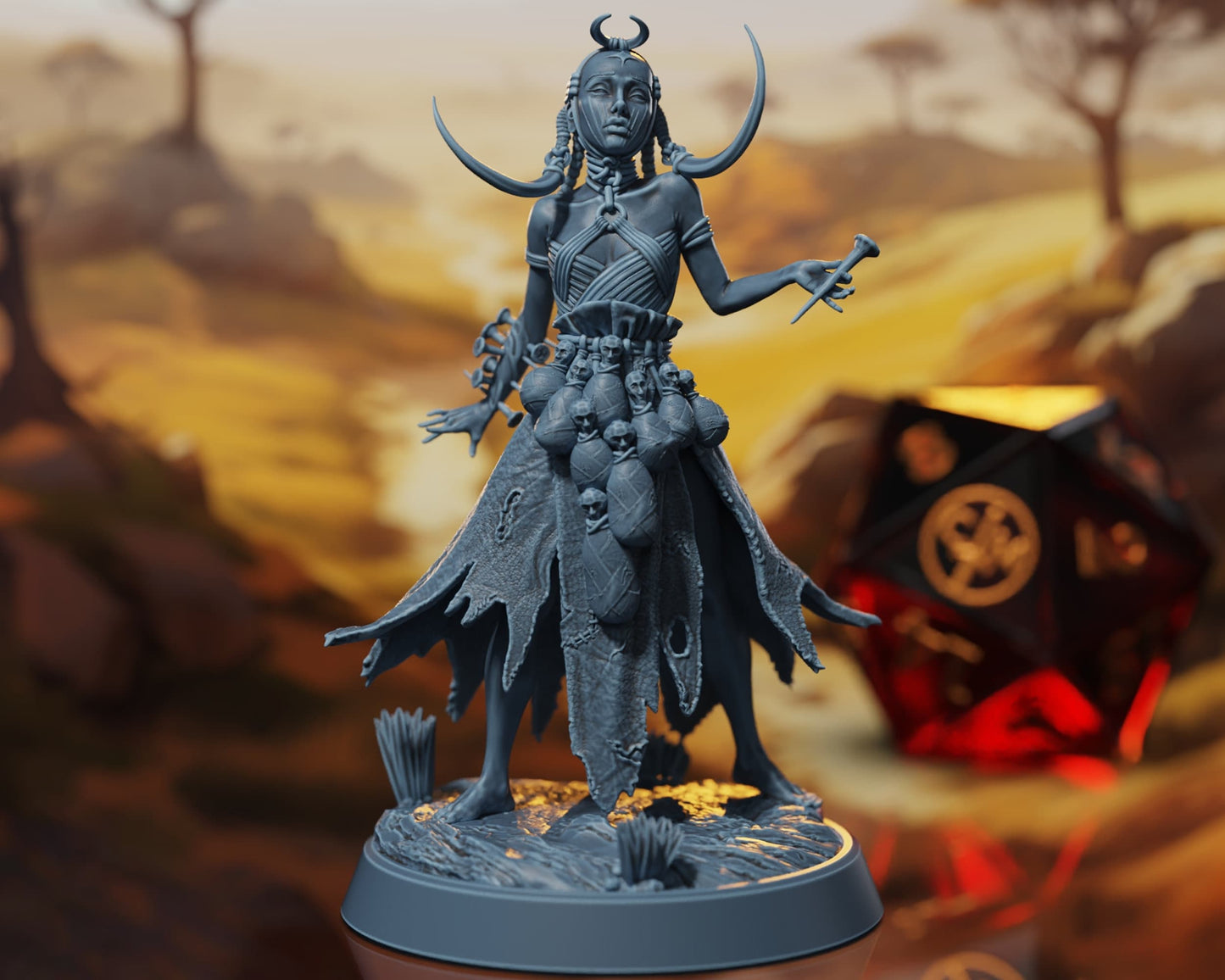 Mandisi - Human Warlock - Rise of the Sun Warriors - Highly Detailed Resin 8k 3D Printed Miniature