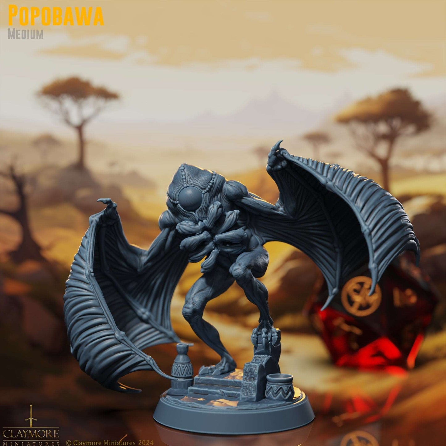 Popobawa - Rise of the Sun Warriors - Highly Detailed Resin 8k 3D Printed Miniature