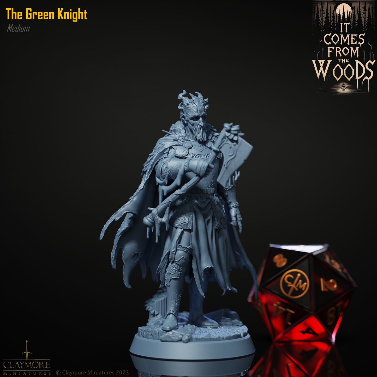 The Green Knight - It Comes From The Woods - Highly Detailed Resin 8k 3D Printed Miniature