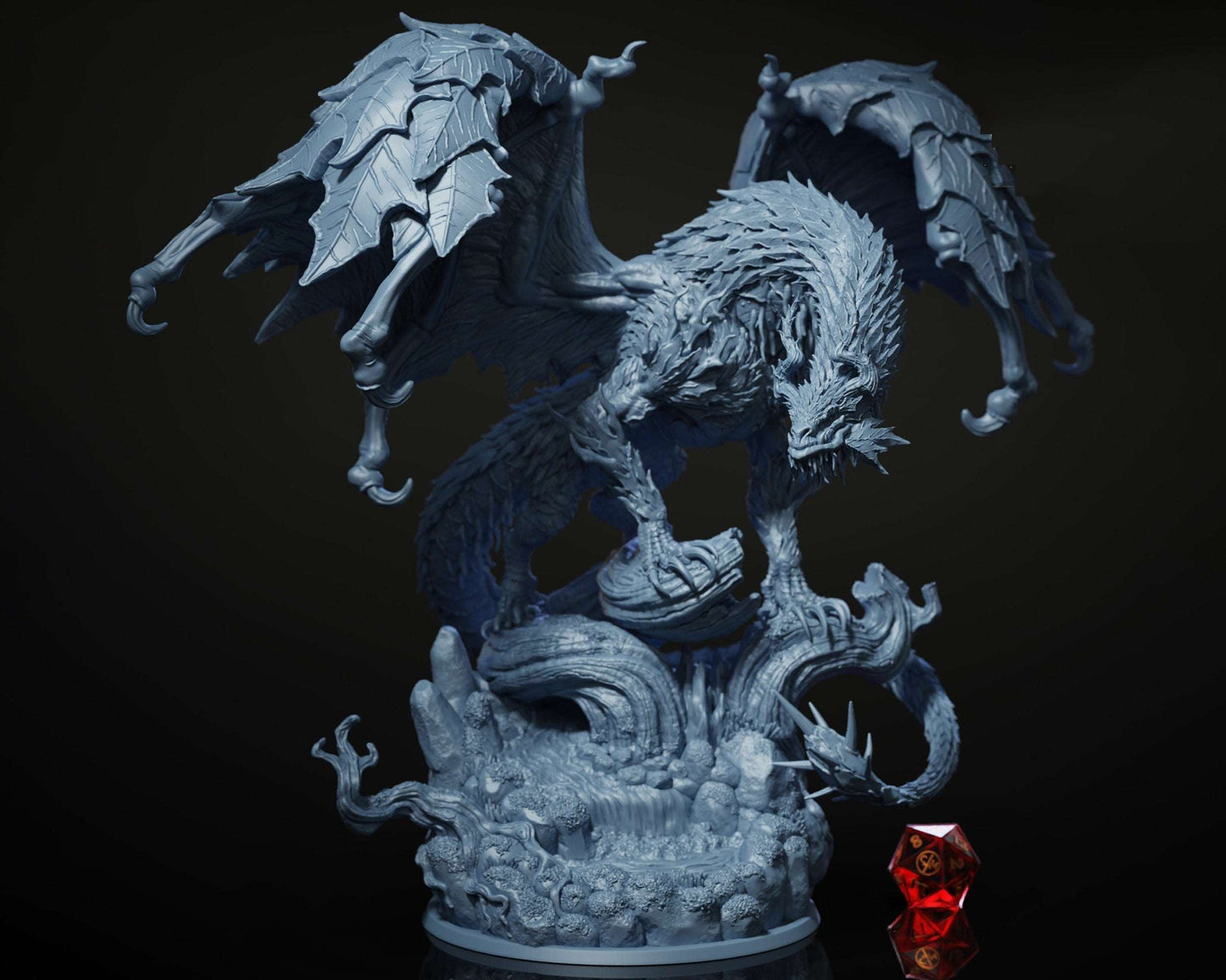 River Dragon - It Comes From The Woods - Highly Detailed Resin 8k 3D Printed Miniature