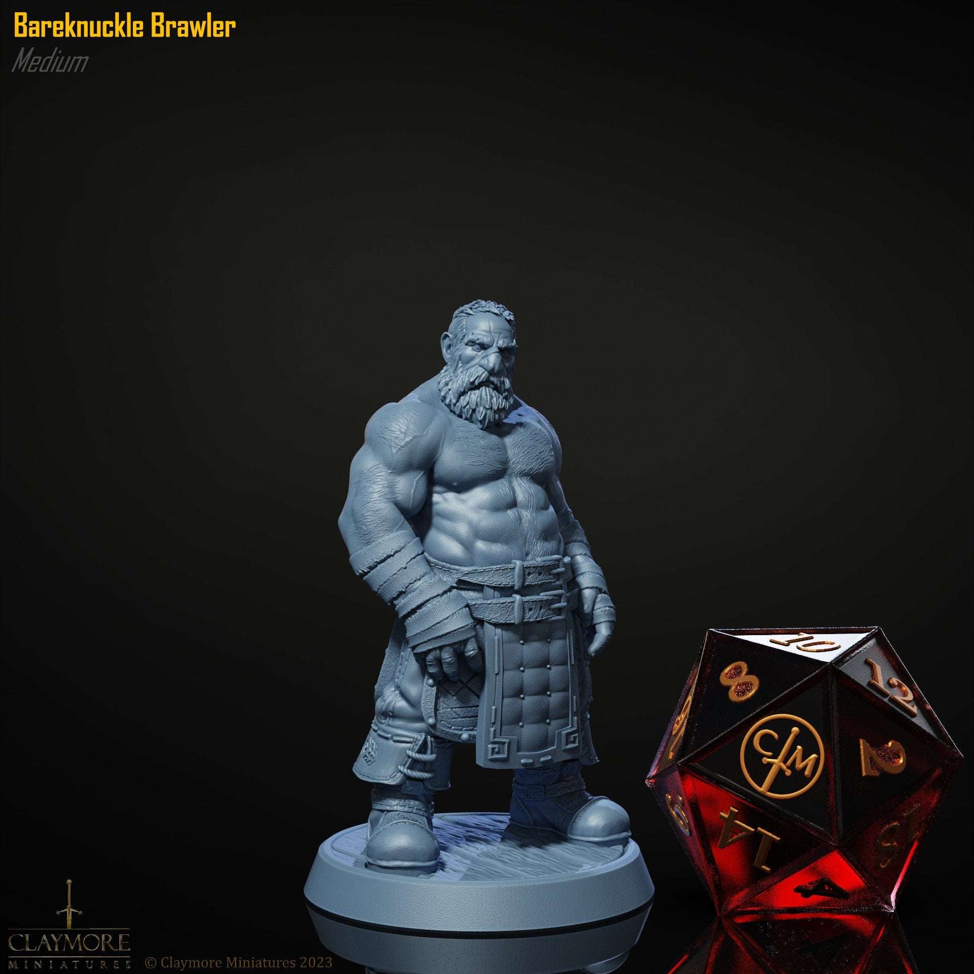 Bare-Knuckle Brawler - Heist at Dragon's Keep - Highly Detailed Resin 8k 3D Printed Miniature