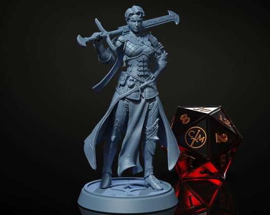 Selena, The Watcher - Human Fighter/Cleric - Heist at Dragon's Keep - Highly Detailed Resin 8k 3D Printed Miniature