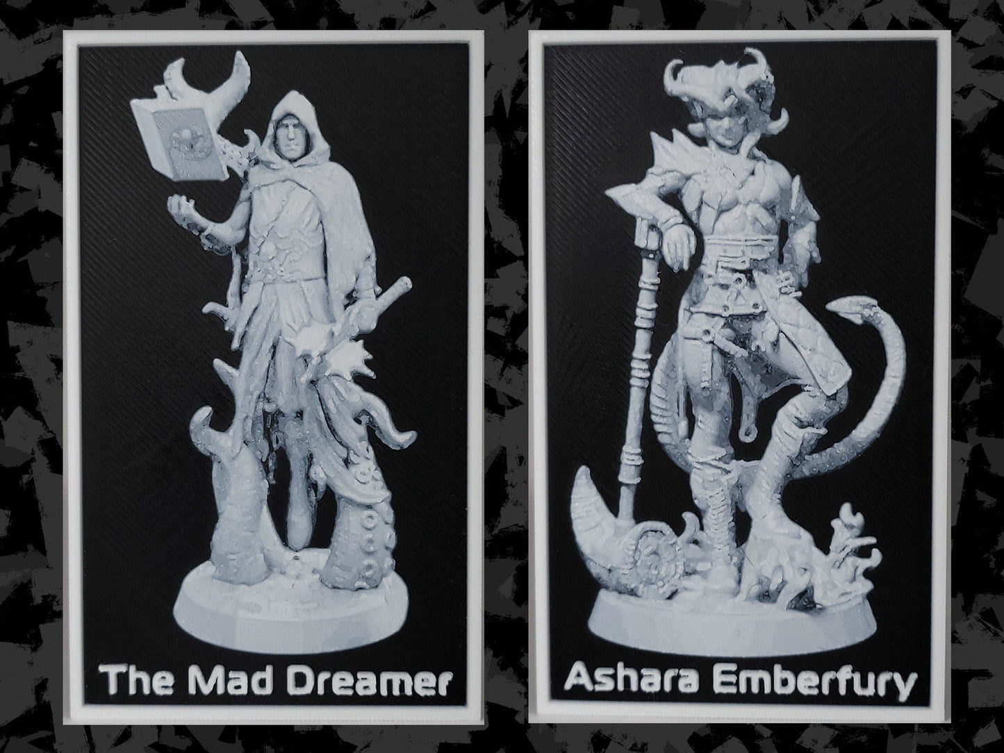 Customizable 3D Printed D&D Character Card | Personalized with Your PC Name | Choose From Hundreds of Characters