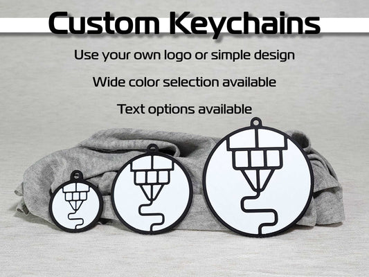 Custom 3D Printed Keychains | Upload Your Own Design | Multiple Sizes & Colors | Perfect for Gifts, Promotions, Giveaways