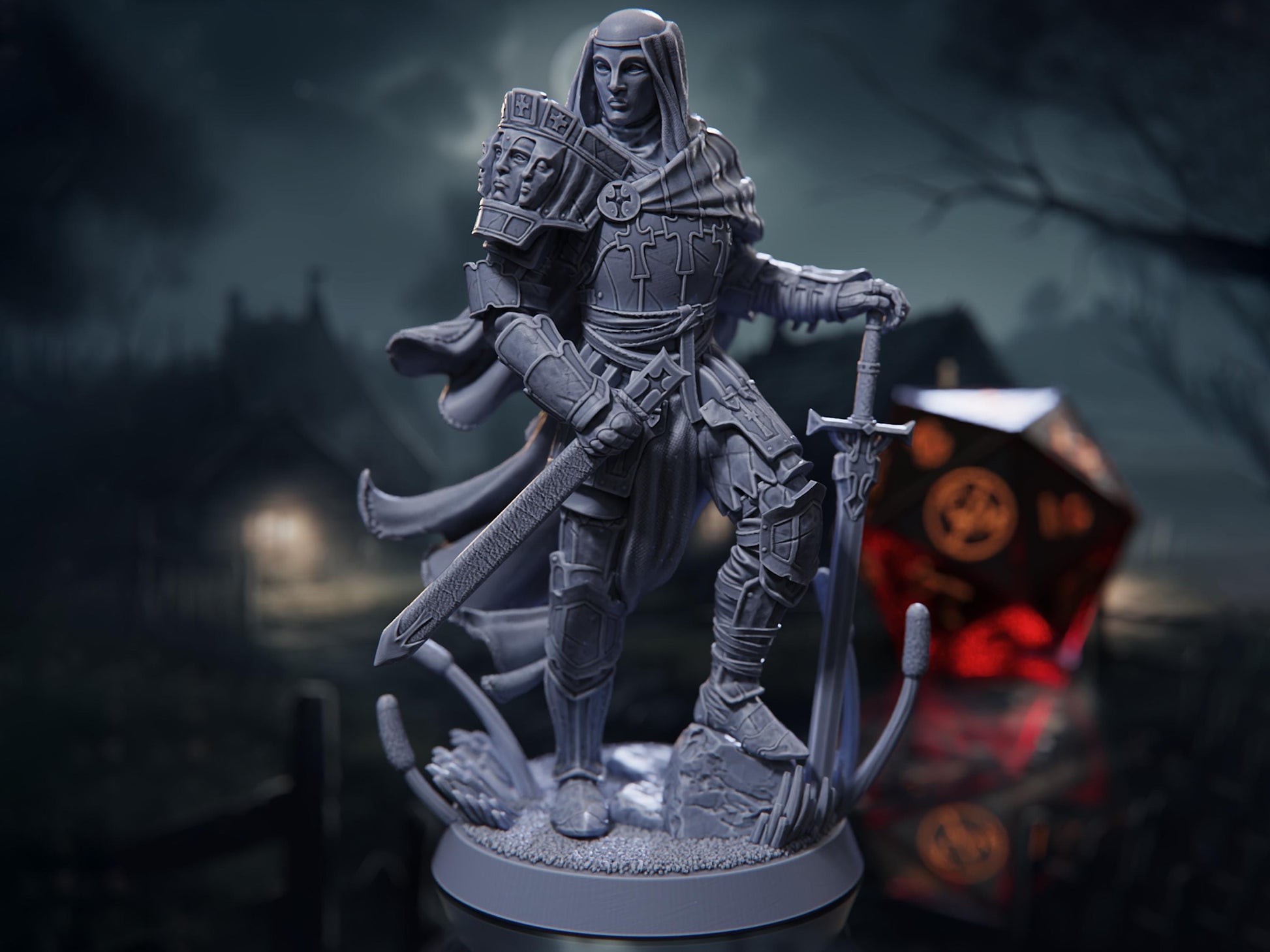 Balduin, The Iron Reckoning - Paladin - Harvest of Dread - Highly Detailed Resin 8k 3D Printed Miniature