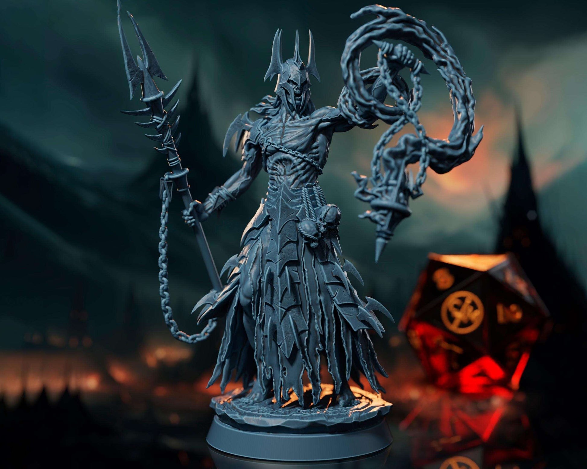 Morak-Khalun (Warlock) - Iron, Steel, and Blood! - Highly Detailed Resin 8k 3D Printed Miniature