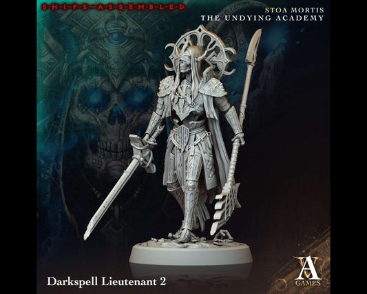 Darkspell Lieutenant 2 - The Undying Academy - Highly Detailed Resin 8k 3D Printed Miniature