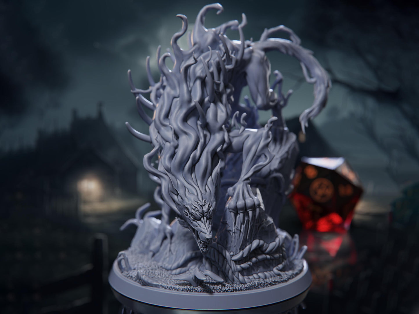 The Dread Wolf - Harvest of Dread - Highly Detailed Resin 8k 3D Printed Miniature