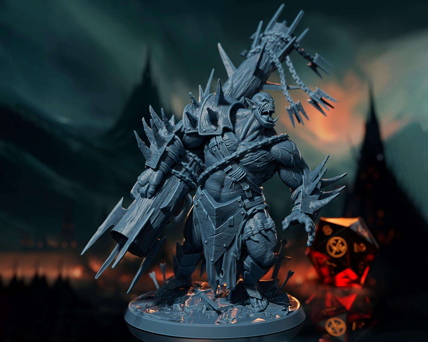 Morak'vig (Giant) - Iron, Steel, and Blood! - Highly Detailed Resin 8k 3D Printed Miniature