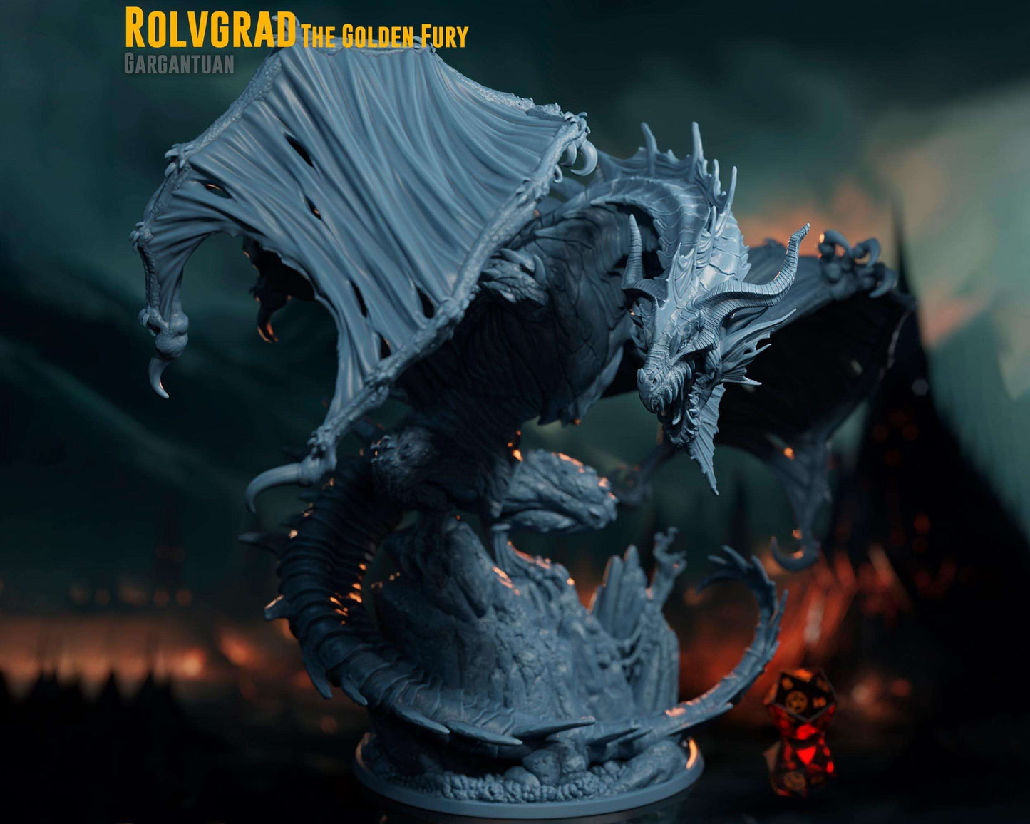 Rolvrad, The Golden Wrath - Iron, Steel, and Blood! - Highly Detailed Resin 8k 3D Printed Miniature