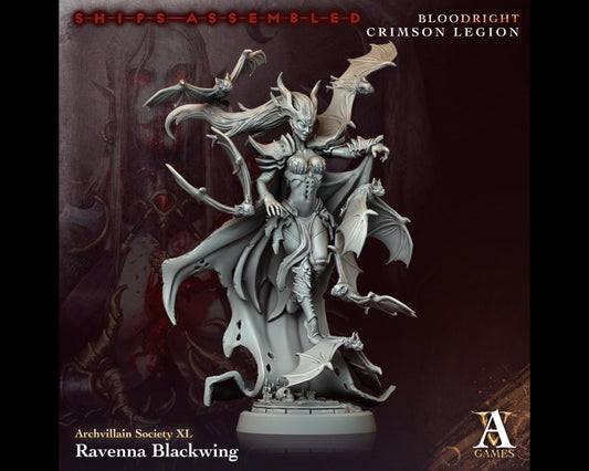 Ravenna Blackwing - Bloodright Crimson Legion - Highly Detailed Resin 8k 3D Printed Miniature