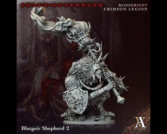 Blutgeir Shepherd 2 - Bloodright Crimson Legion - Highly Detailed Resin 8k 3D Printed Miniature