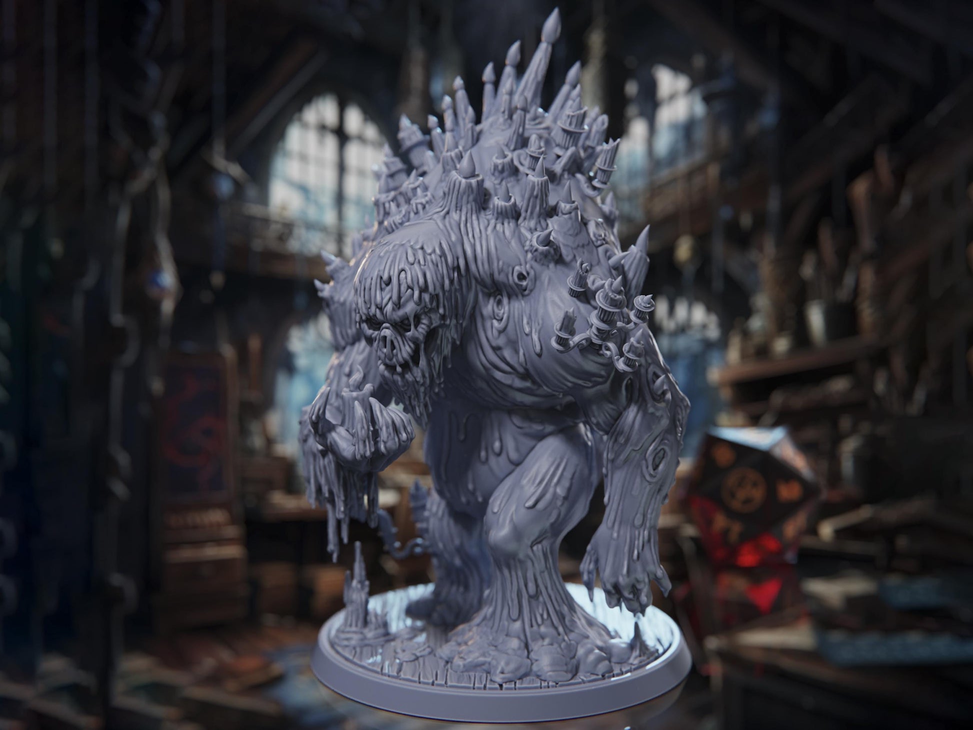 Candle Golem - Rossvalds Bestiary of the Unknown - Highly Detailed Resin 8k 3D Printed Miniature