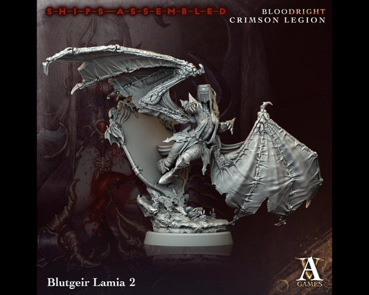 Blutgeir Lamia 2 - Bloodright Crimson Legion - Highly Detailed Resin 8k 3D Printed Miniature