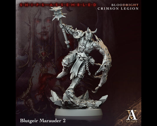 Blutgeir Marauder 2 - Bloodright Crimson Legion - Highly Detailed Resin 8k 3D Printed Miniature