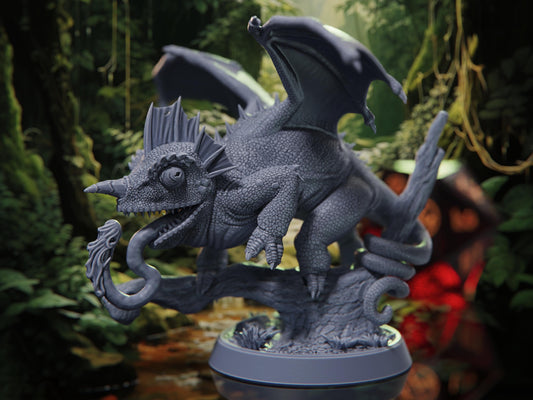Chameleo Drake Offspring - Rangers of the Savage Frontiers - Highly Detailed Resin 8k 3D Printed Miniature