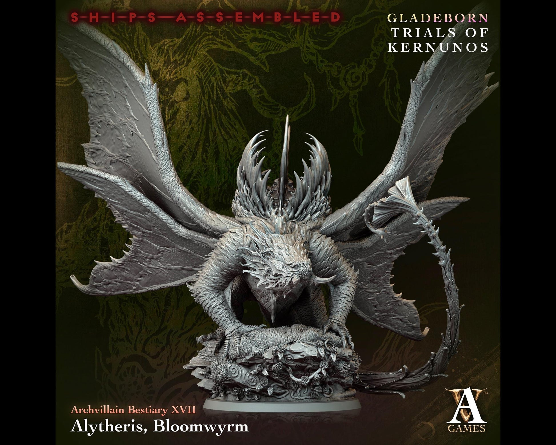 Alytheris, Bloomwyrm - Trials of Kernunos - Highly Detailed Resin 8k 3D Printed Miniature