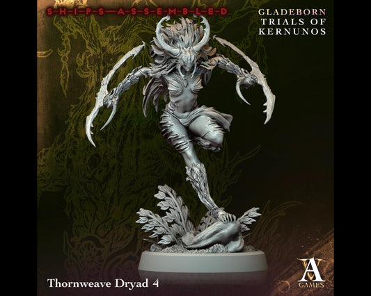 Thornweave Dryad 4 - Trials of Kernunos - Highly Detailed Resin 8k 3D Printed Miniature