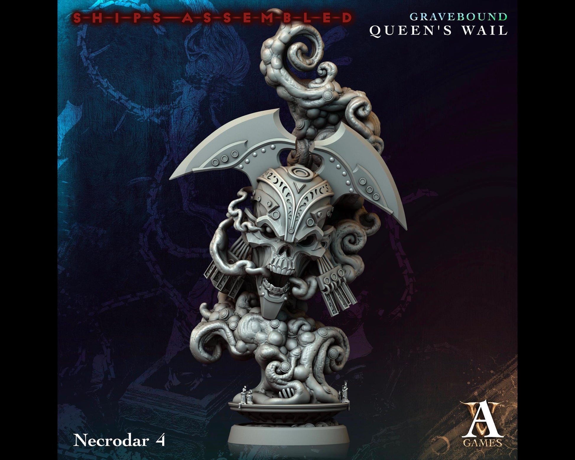 Necrodar 4 - Gravebound: Queen's Wail - Highly Detailed Resin 8k 3D Printed Miniature