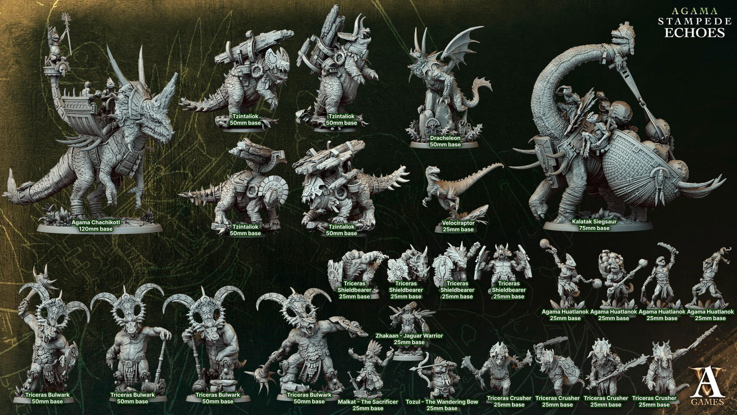 Tzintaliok 2 - Stampede Echoes - Highly Detailed Resin 8k 3D Printed Miniature