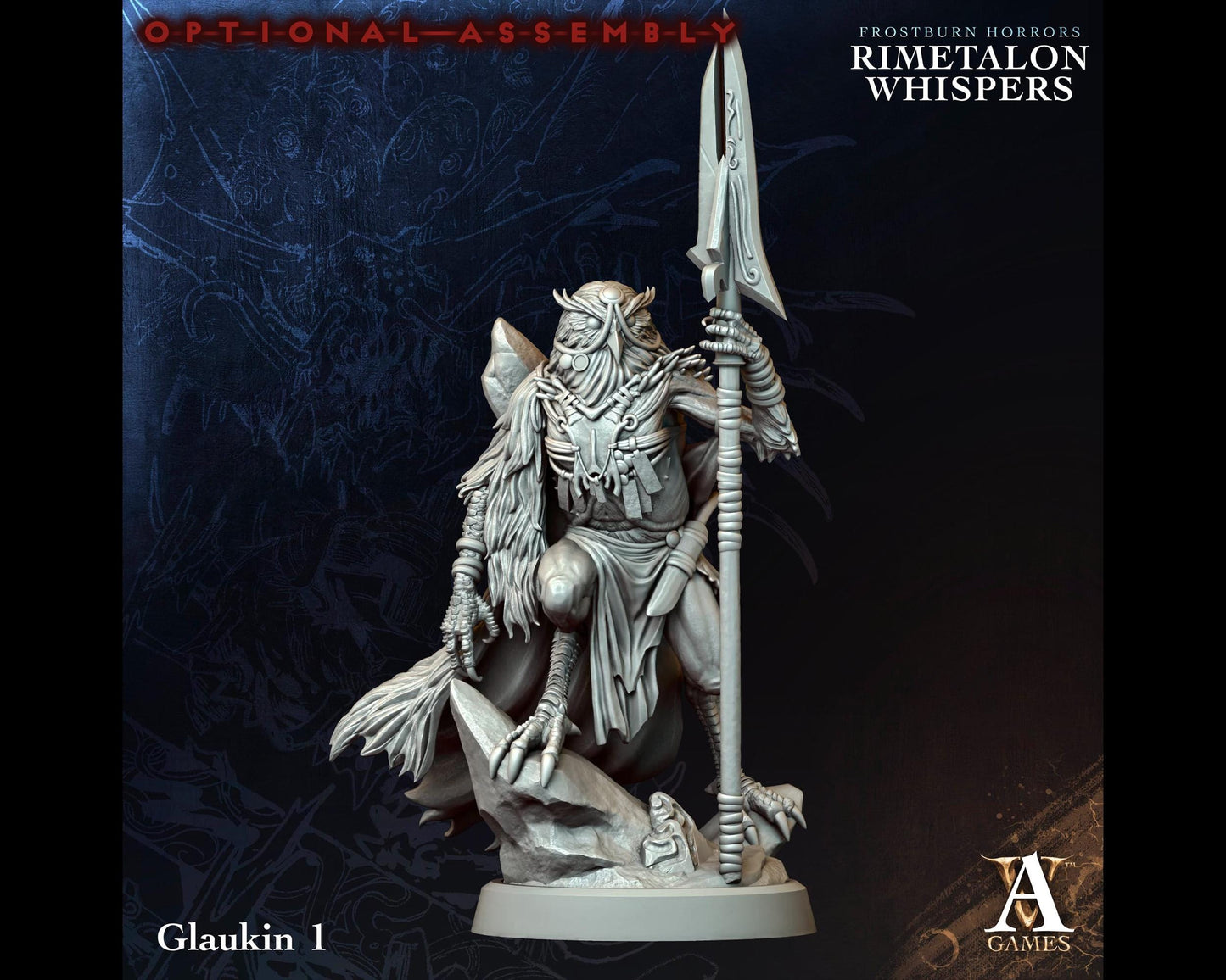 Glaukin 1 - Rimetalon Whispers - Highly Detailed Resin 8k 3D Printed Miniature