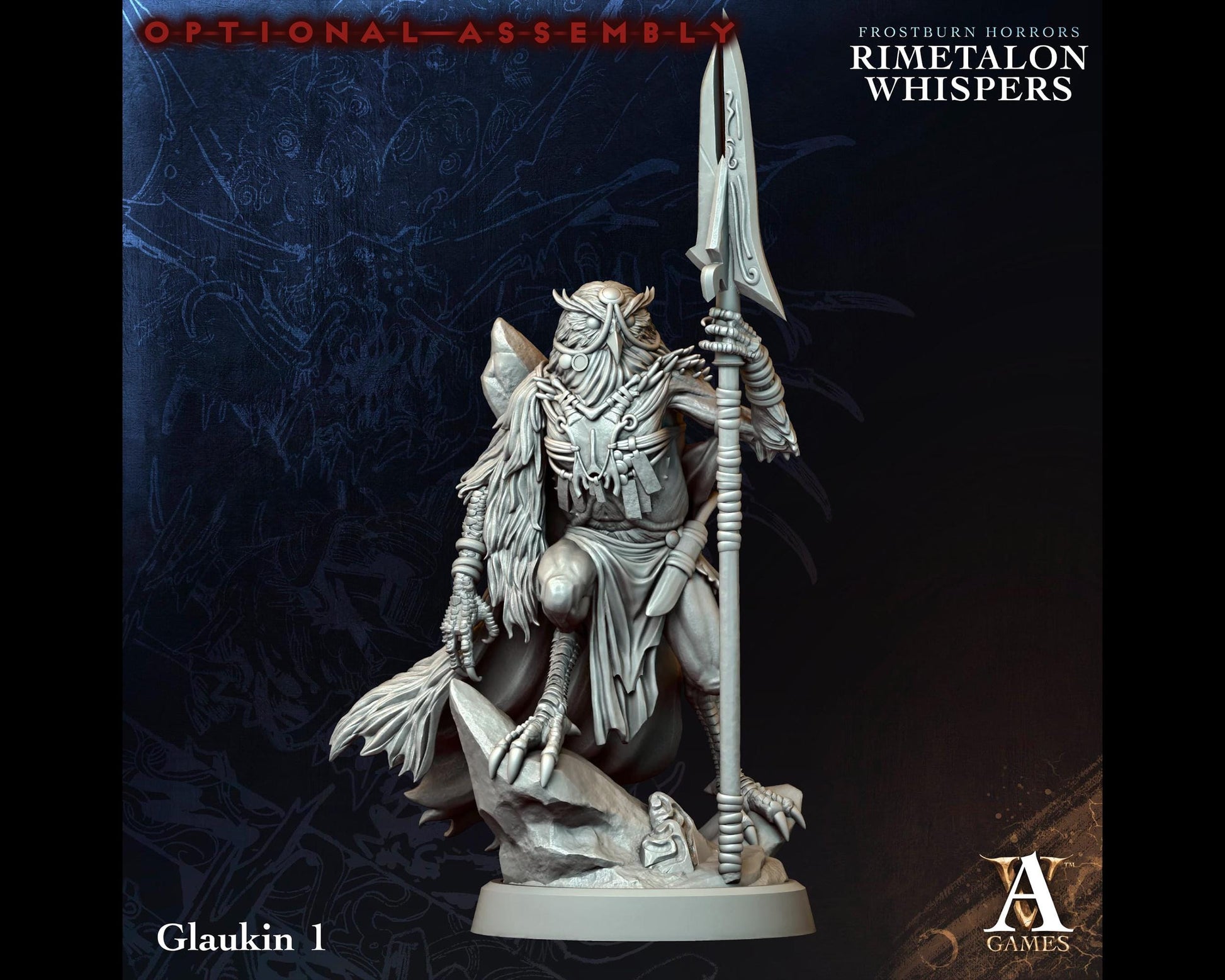 Glaukin 1 - Rimetalon Whispers - Highly Detailed Resin 8k 3D Printed Miniature