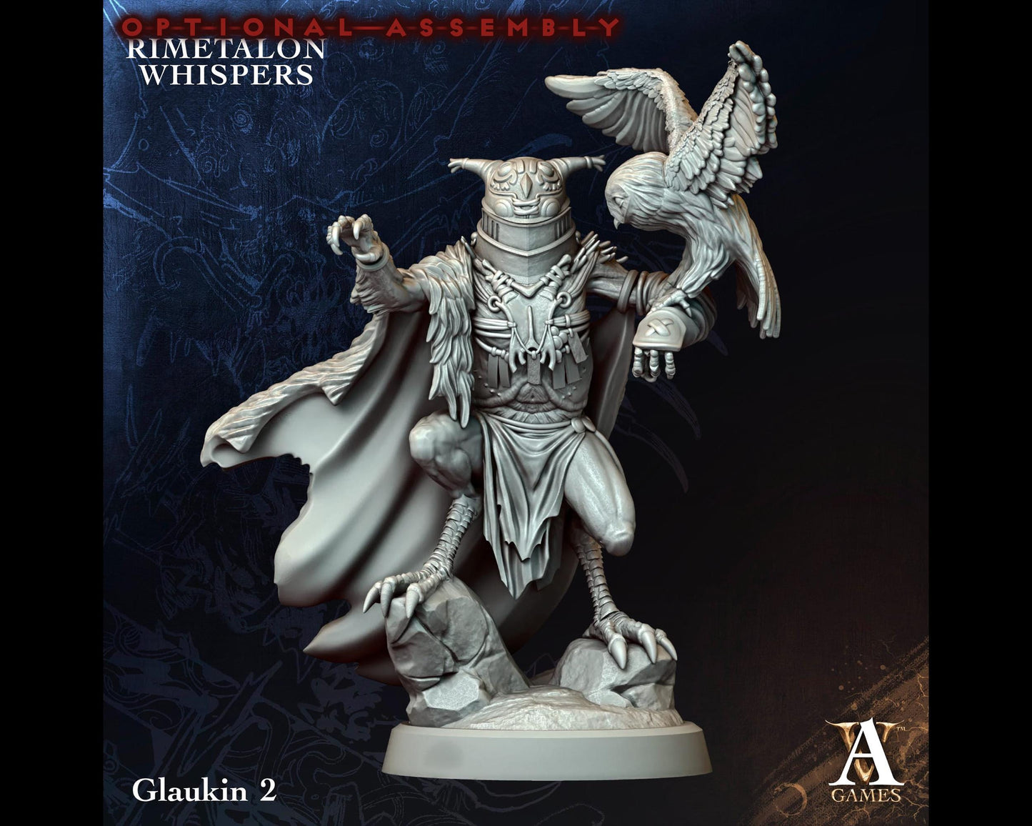 Glaukin 2 - Rimetalon Whispers - Highly Detailed Resin 8k 3D Printed Miniature
