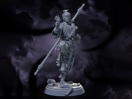Zha'ren Voidbreaker - Gith Monk - Nightmares of the Far Realm - Highly Detailed Resin 8k 3D Printed Miniature