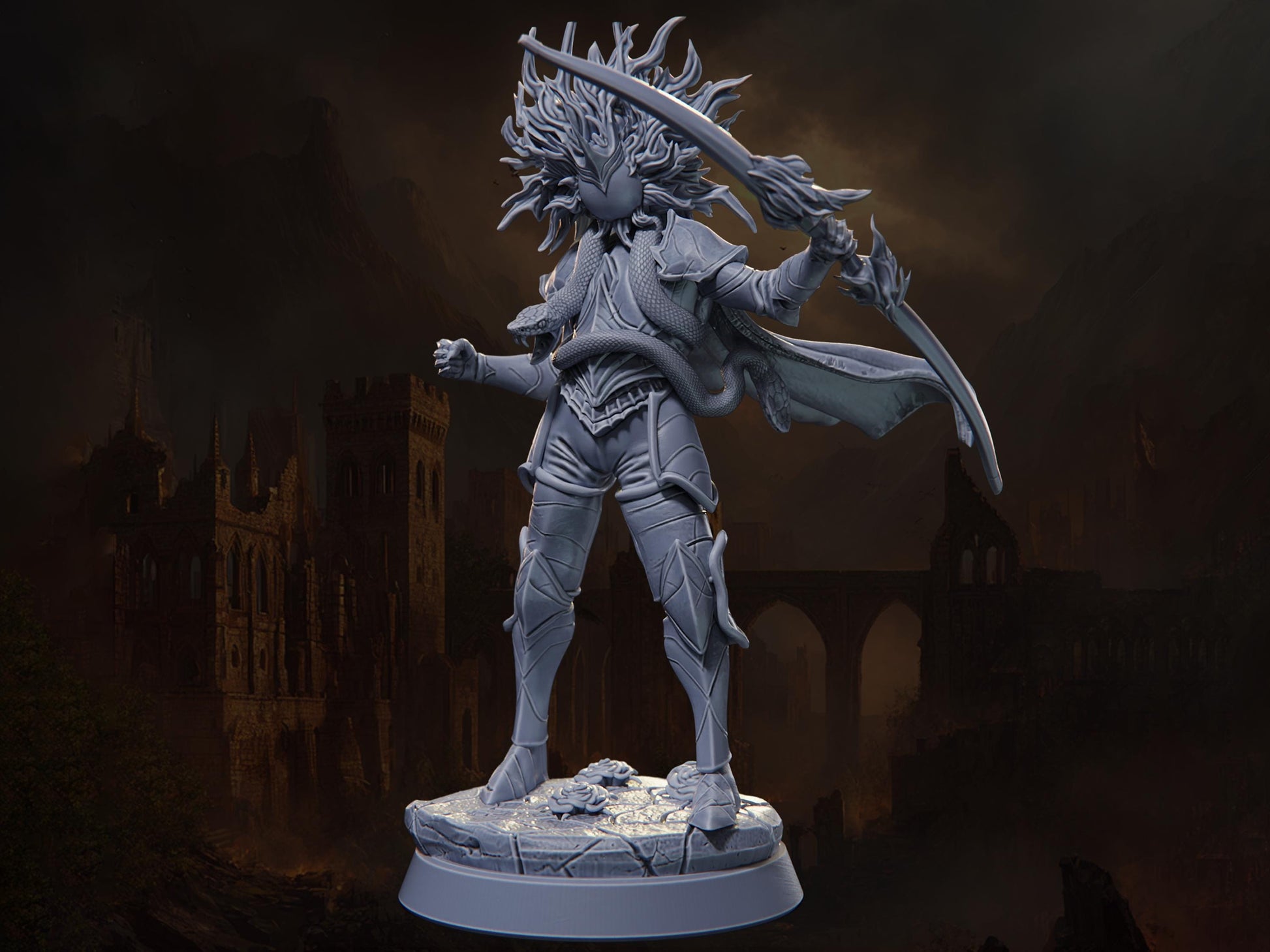 Conquest, White Horseman (Dismounted) - Riders of Ruin - Highly Detailed Resin 8k 3D Printed Miniature
