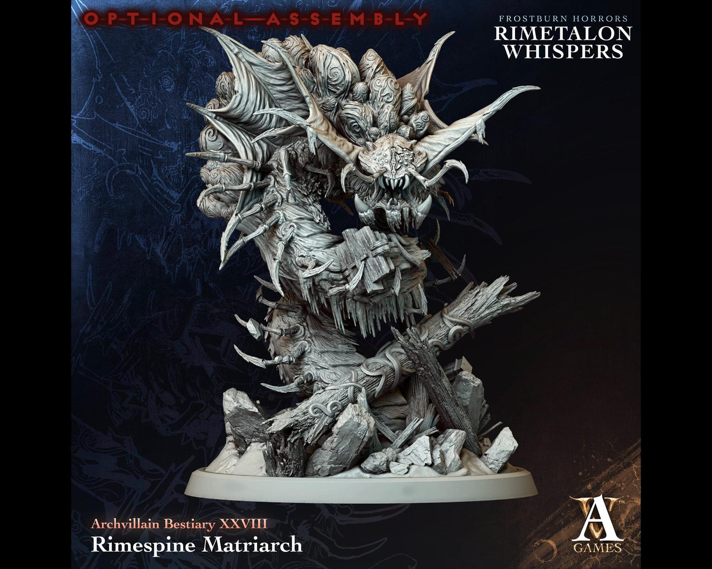Rimespine Matiarch - Rimetalon Whispers - Highly Detailed Resin 8k 3D Printed Miniature