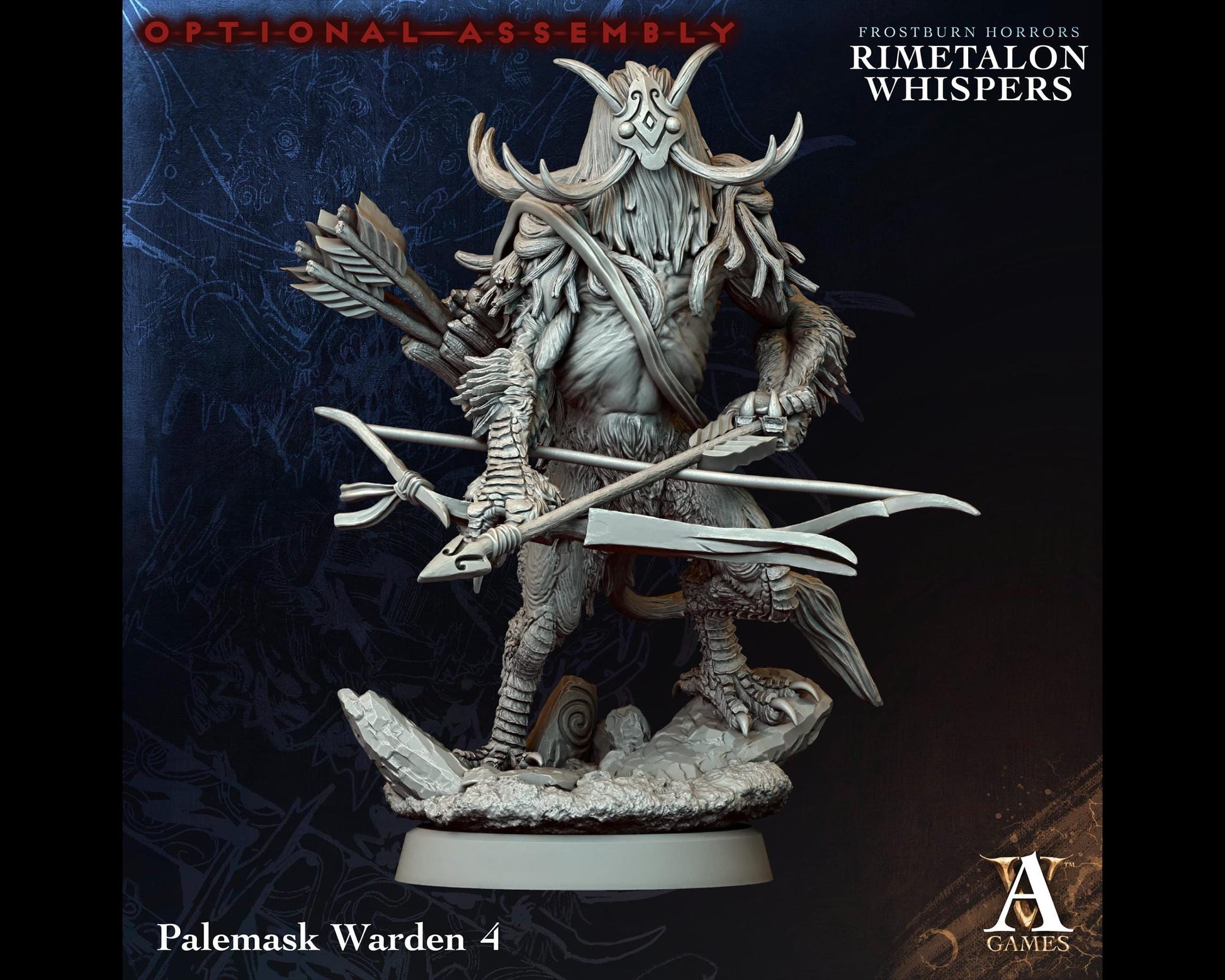 Palemask Warden 4 - Rimetalon Whispers - Highly Detailed Resin 8k 3D Printed Miniature