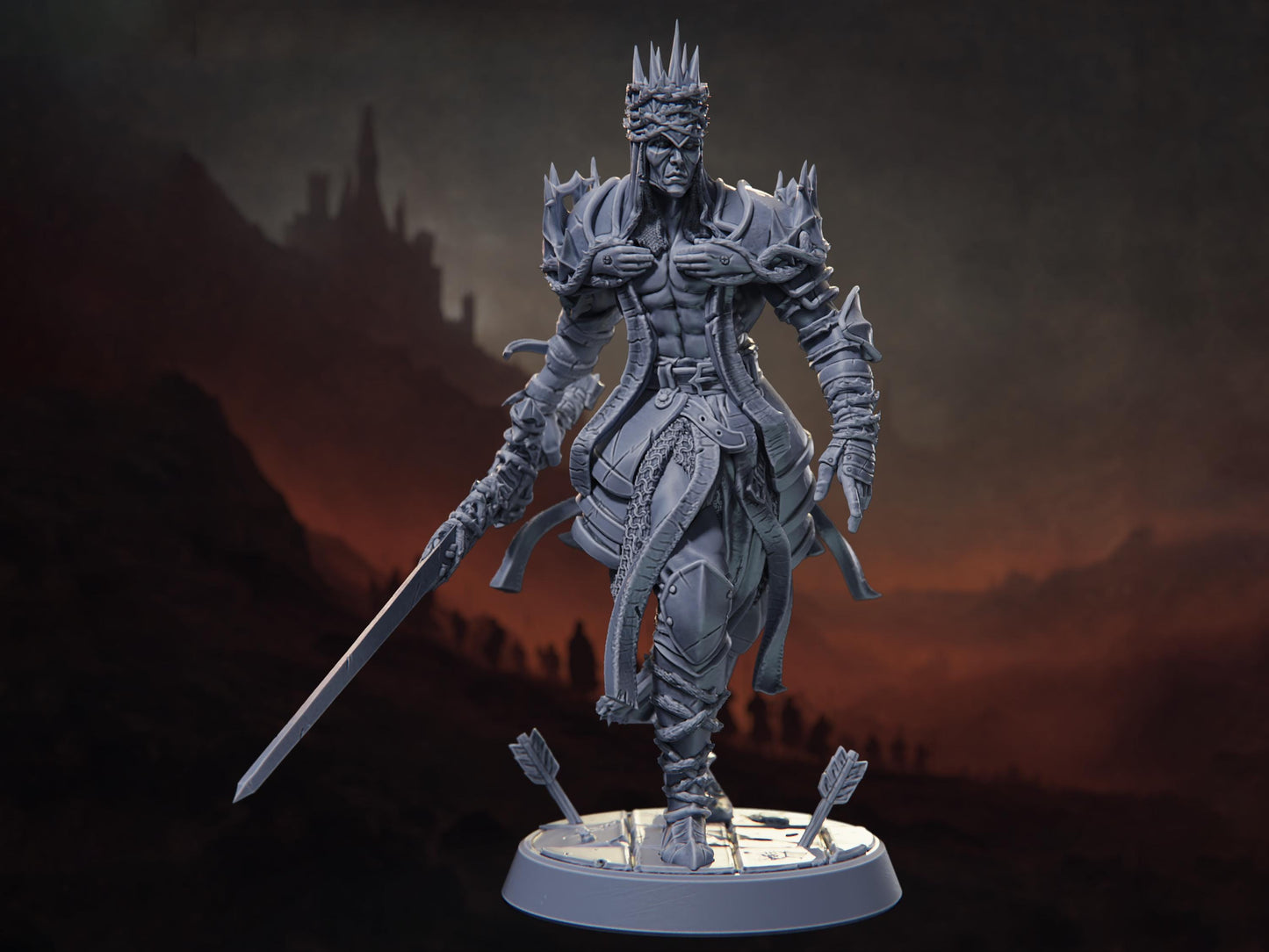 The Penitent Crusader - Crusade of Penitence - Highly Detailed Resin 8k 3D Printed Miniature