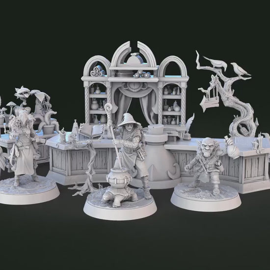 Potion/Poison Vendor Set - High Detail Resin 3D Printed Miniatures and Props