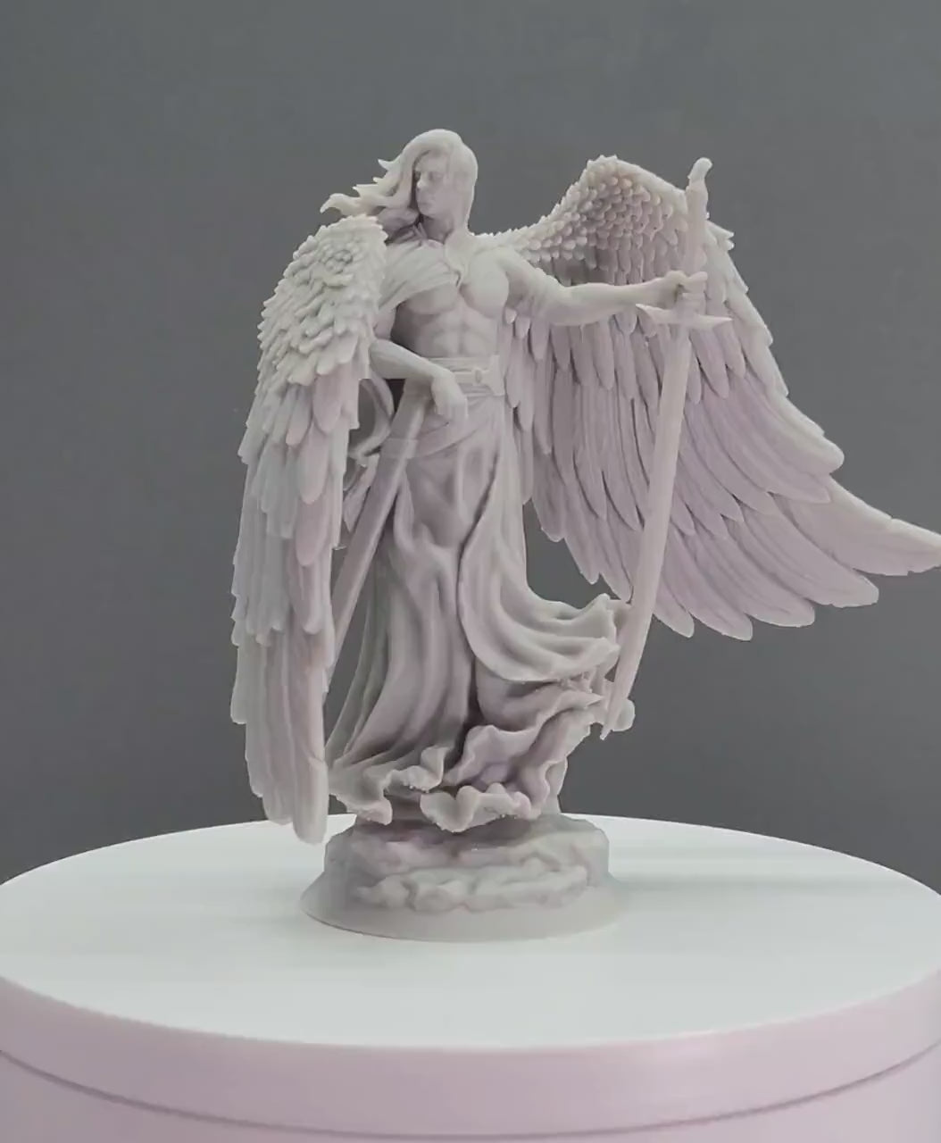 Fallen Angel - The Abyss Gazes Also - Highly Detailed Resin 3D Printed Miniature