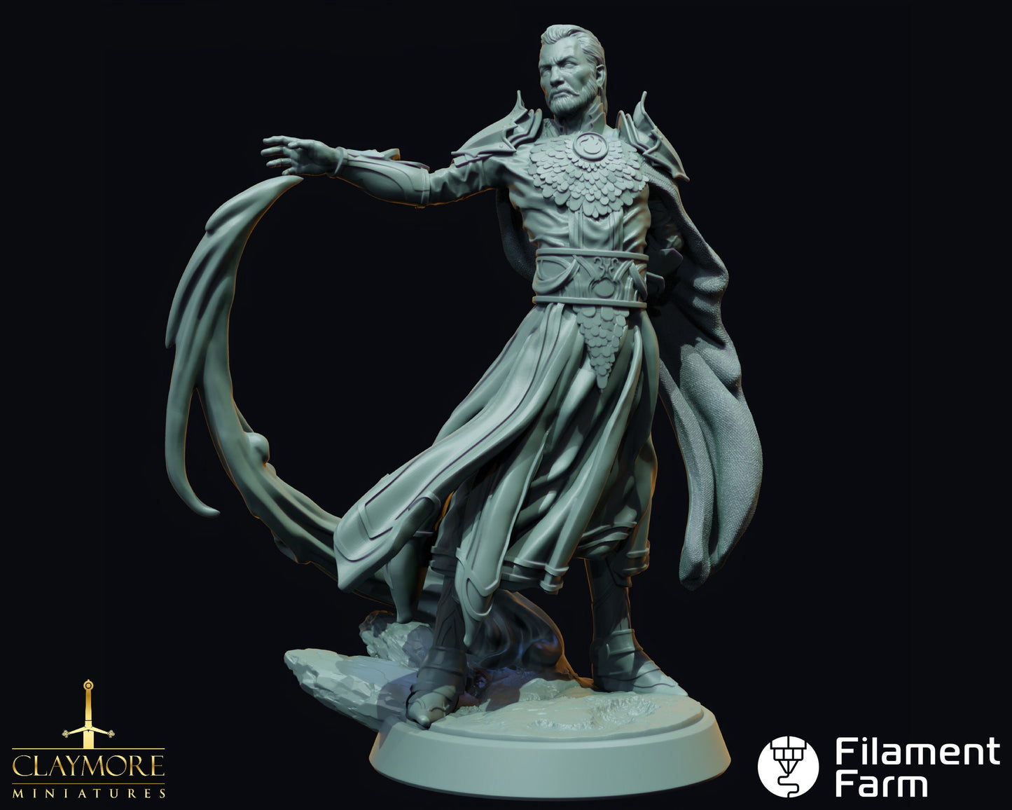 Admarel, Lord of Flames - Calling of the Dragon Queen - Highly Detailed Resin 3D Printed Miniature