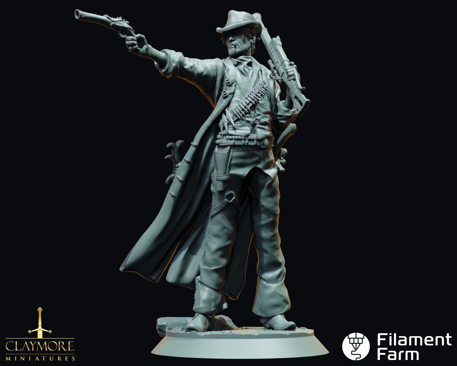 Royce The Gunslinger - The Abyss Gazes Also - Highly Detailed Resin 3D Printed Miniature
