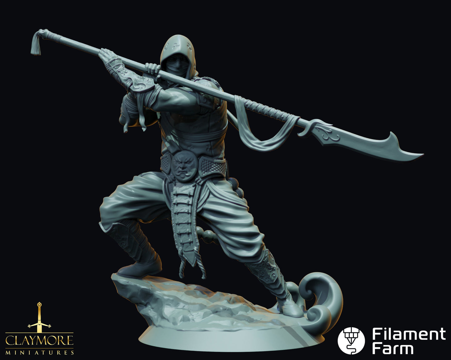 Hanzo The Phantom Watcher - The Abyss Gazes Also - Highly Detailed Resin 3D Printed Miniature